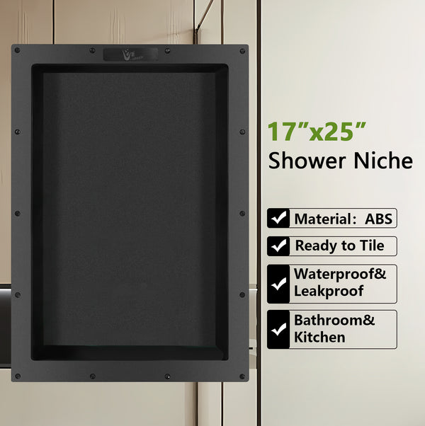 Ready for Tile Shower Niche Rectangle  17''×25''Single UGRN101