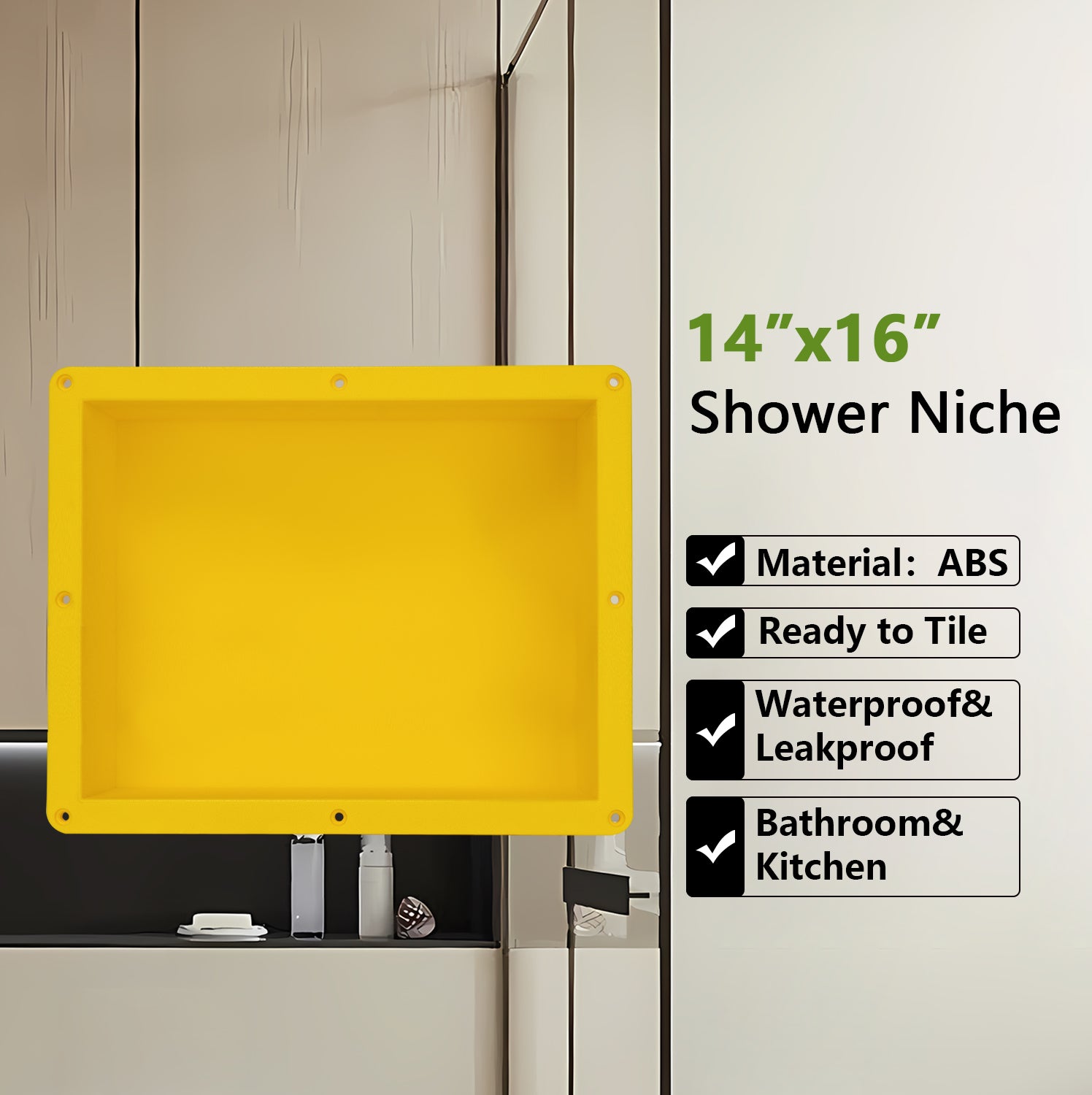 Shower Niche Ready to Tile Rectangle 16