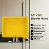 Shower Niche Ready to Tile Rectangle 16"×14"×4"D Flush Mount Bathroom Shelf, Insert Shower Shelf