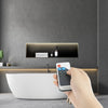 Matte Black LED Shower Niche with Remote Control – ABS Built-in Bathroom Wall Shelf