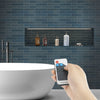 Matte Black LED Shower Niche with Remote Control – ABS Built-in Bathroom Wall Shelf