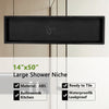 Recessed Large Rectangle Shower Niche 14"X50" Bathroom Storage Cube with Mosaic Mesh    UGRN1450