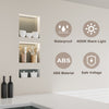16 x 34 Inch Recessed Shower Niche with LED Lighting, 3-Compartment ABS Waterproof Wall Storage