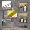 16 x 34 Inch Recessed Shower Niche with LED Lighting, 3-Compartment ABS Waterproof Wall Storage