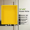 16''×20'' Rectangle Yellow Shower Niche Tile Ready Niche UGRN1620