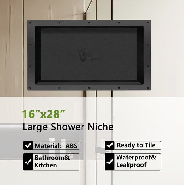 Quick & Easy Ready For Tile Recessed Shower Niche Flapped Over Thin Flange Wall Niche Insert