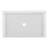 Curbless Acrylic Shower Base 62X36 in | Barrier Free Shower Base with Center Drain in White Color