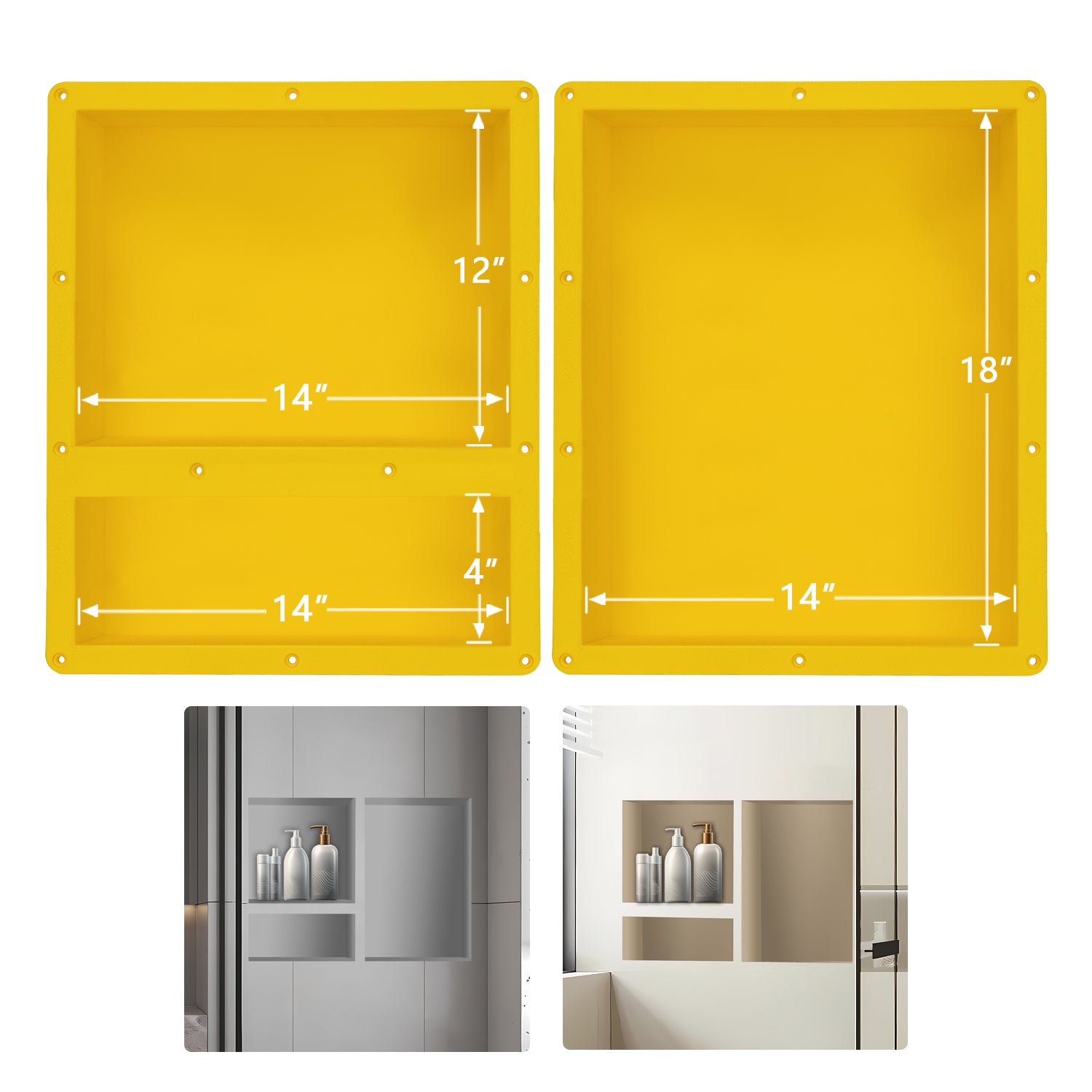 Tileable Preformed Bathroom Shower Niche Recess It Shower Shampoo Shelf 20‘’X32‘’