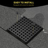 4" Shower Drain Cover Replacement Matte Black, Shower Drain Grate Square Shower Drain Strainer Grid for Bathroom Floor