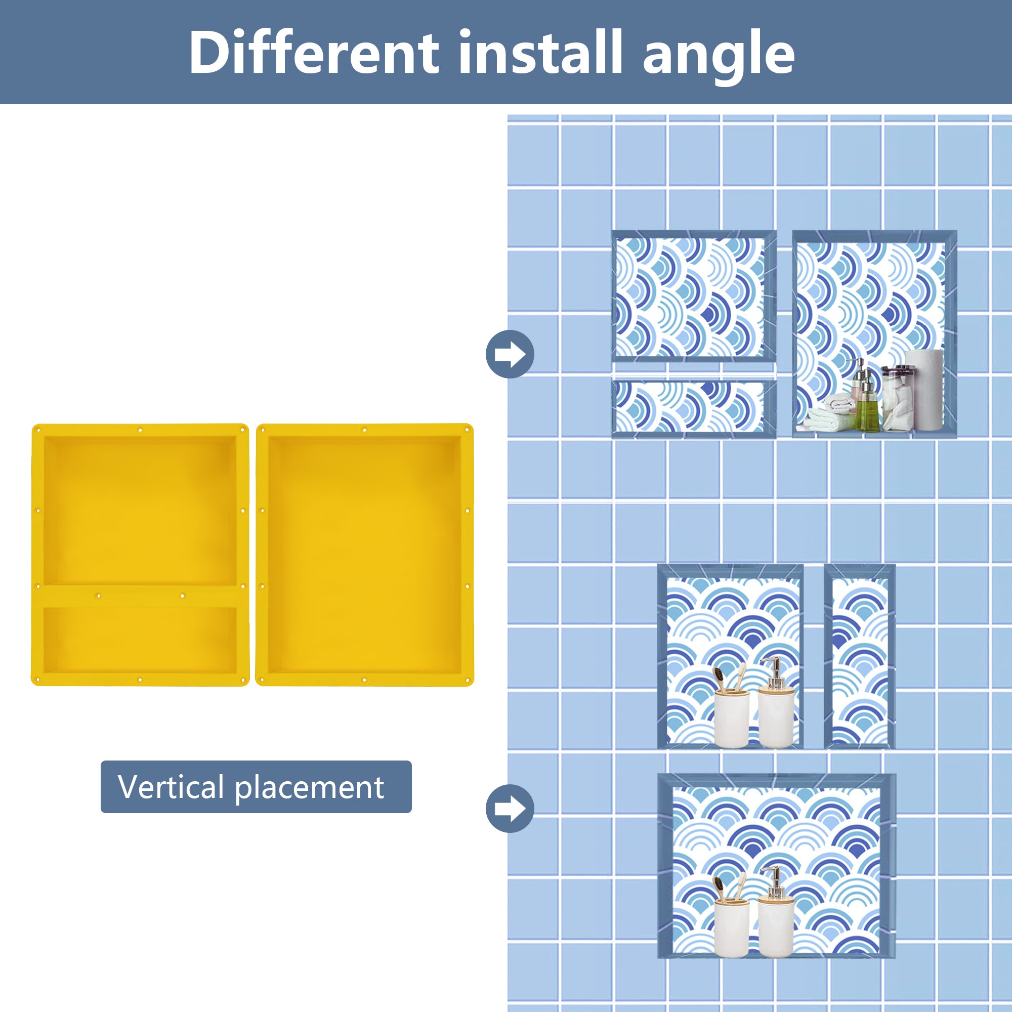 Tileable Preformed Bathroom Shower Niche Recess It Shower Shampoo Shelf 20‘’X32‘’