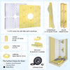 48"x48" EPS Shower Pan Kit with Center Drain – Waterproof Shower Base with Curb, Quick-Lock Assembly, 3 Drain Finishes