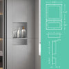 Tile shower niche 24X16 Double Shelves Shower Recess and Built In Shower Shelves in Bathroom Storage Easy Install