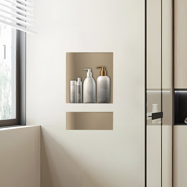 Tile shower niche 24X16 Double Shelves Shower Recess and Built In Shower Shelves in Bathroom Storage Easy Install
