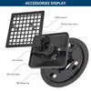 4 Inch Square Matte Black Recessed Shower Drain Kit, Stainless Steel Construction with Waterproof ABS Flange