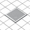Square Shower Drain Kit 6" Compatible with Schluter Shower Pan with Flange for 2" Pipe
