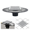 Square Shower Drain Kit 6" Compatible with Schluter Shower Pan with Flange for 2" Pipe