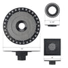 6 Inch Square Matte Black Shower Drain Kit with Flange, Compatible with Schluter Pan and Kit for 2 or 3 Inch Pipe