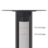 6 Inch Square Matte Black Shower Drain Kit with Flange, Compatible with Schluter Pan and Kit for 2 or 3 Inch Pipe