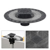 4 Inch Matte Black Shower Drain Kit with ABS Base and Flange, Compatible with Schluter Kerdi Drain and Shower Pan for 2 or 3 Inch Pipe