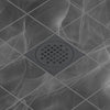 4 Inch Matte Black Shower Drain Kit with ABS Base and Flange, Compatible with Schluter Kerdi Drain and Shower Pan for 2 or 3 Inch Pipe