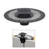 4 Inch Matte Black Shower Drain Kit with ABS Base and Flange, Compatible with Schluter Kerdi Drain and Shower Pan for 2 or 3 Inch Pipe
