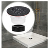 Matte Black 4-1/4 Inch Round Shower Base Drain – Solvent Welded to Fit 1.5" or 2" Pipe