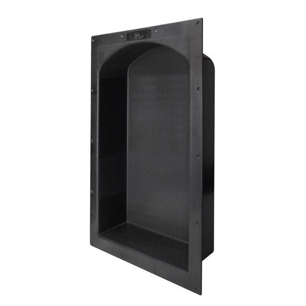 17"×25"  Black Arch Top ABS Plastic Bathroom Shower Niche  Single UGARN101