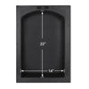17"×25"  Black Arch Top ABS Plastic Bathroom Shower Niche  Single UGARN101