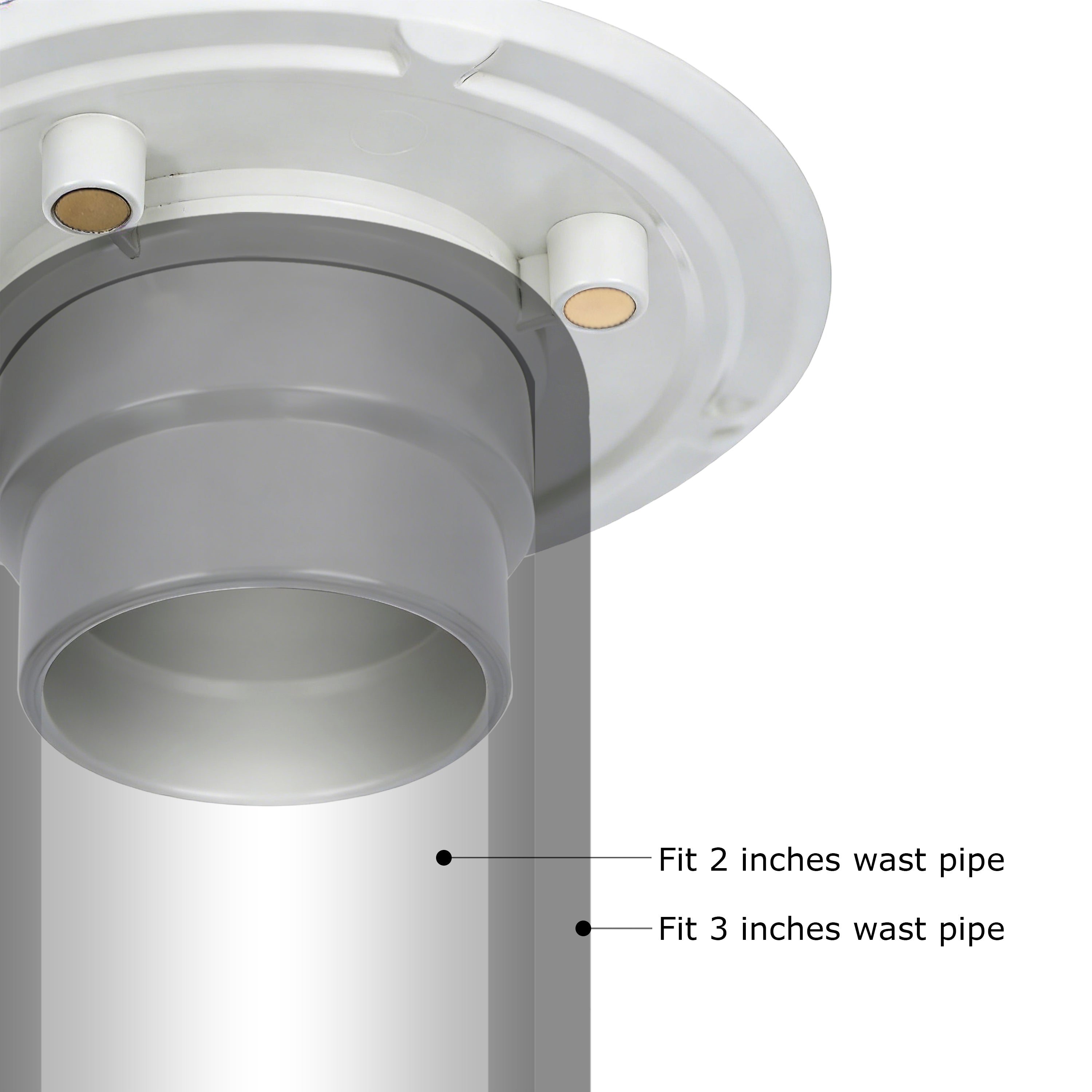 PVC Shower Drain Base With Rubber Gasket for 2