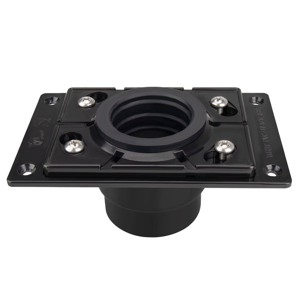 Uni-Green Square ABS Shower Drain Base – Snap-In Rubber Seal for 2" Pipes – UPC Certified