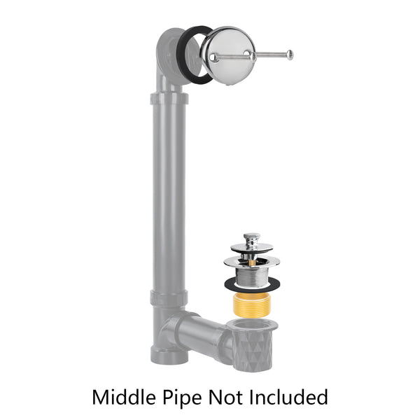 Bathtub drain Conversation Kit Assembly, Tub Drain Kit Lift and Turn, All Brass Construction
