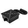 Uni-Green 10x10 in No Dig Low Profile Black Catch Basin with 2" Flexible Pipe Kit Extends to 6ft – Upgraded Rainwater Diverter for Gutter Downspout Extensions and 2-Open Pipe