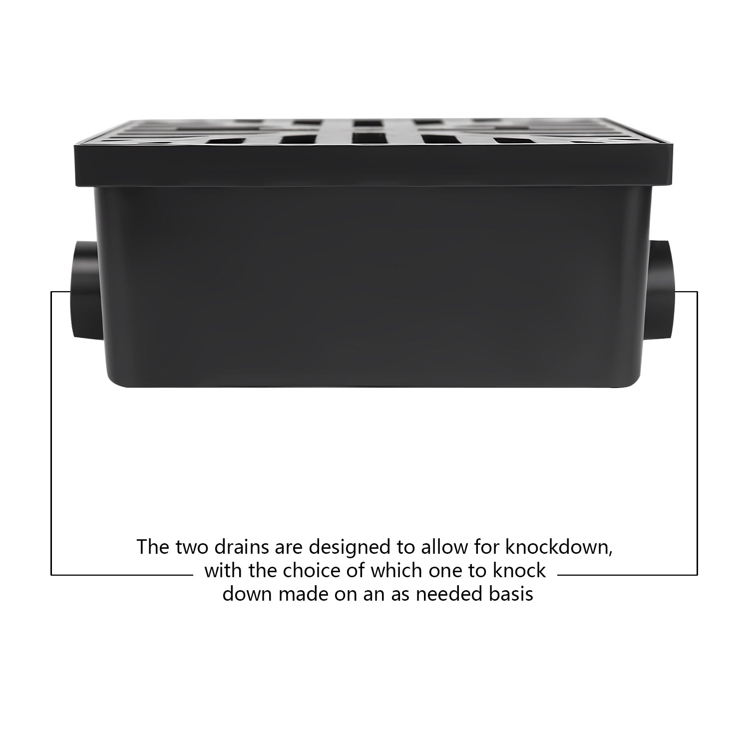 Uni-Green 10x10 in No Dig Low Profile Black Catch Basin with 2