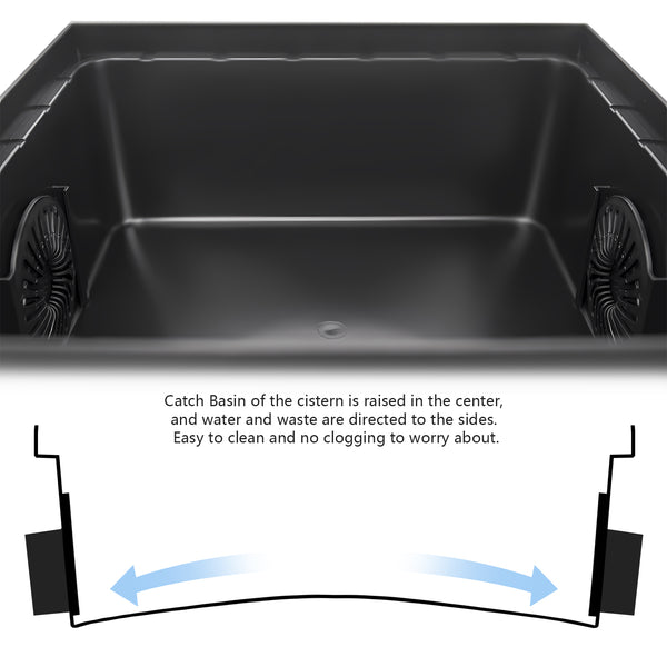 Uni-Green 10x10 in No Dig Low Profile Black Catch Basin with 2" Flexible Pipe Kit Extends to 6ft – Upgraded Rainwater Diverter for Gutter Downspout Extensions and 2-Open Pipe