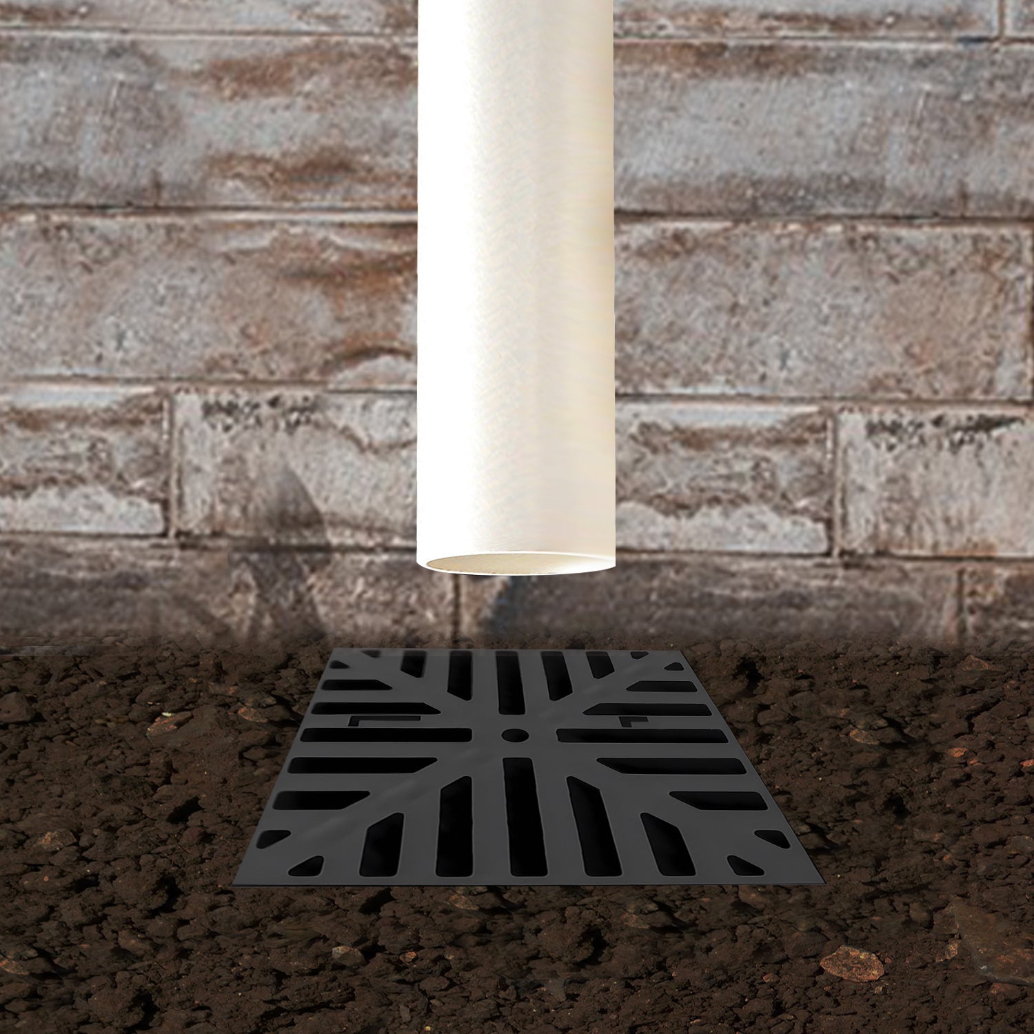 Uni-Green 10x10 in No Dig Low Profile Black Catch Basin with 2