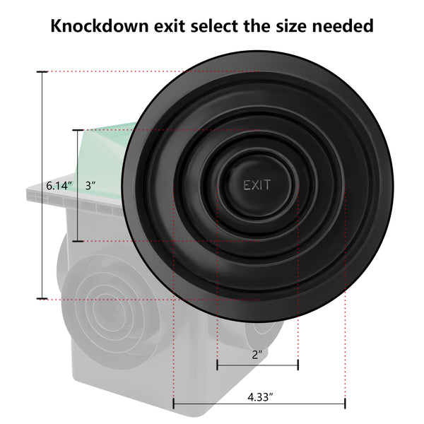 4 Outlet Catch Basin Kit 12" x 12" – with Debris Basket and Downspout Grate, Fits 2", 3", 4" & 6" Pipes – For Lawns, Landscaped Areas