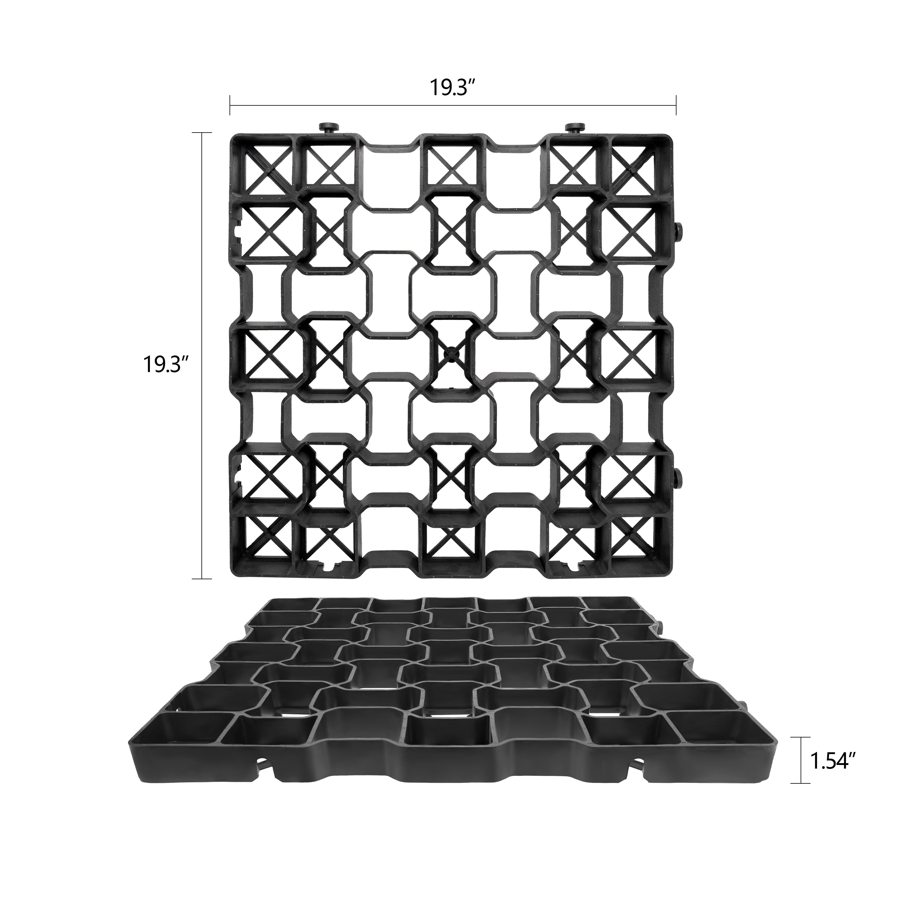 4pcs Pack Durable Permeable Pavers Grass Grid 20
