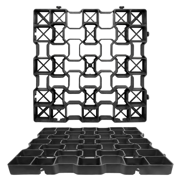 4pcs Pack Durable Permeable Pavers Grass Grid 20" x 20" for Driveways,Gravel, Patio