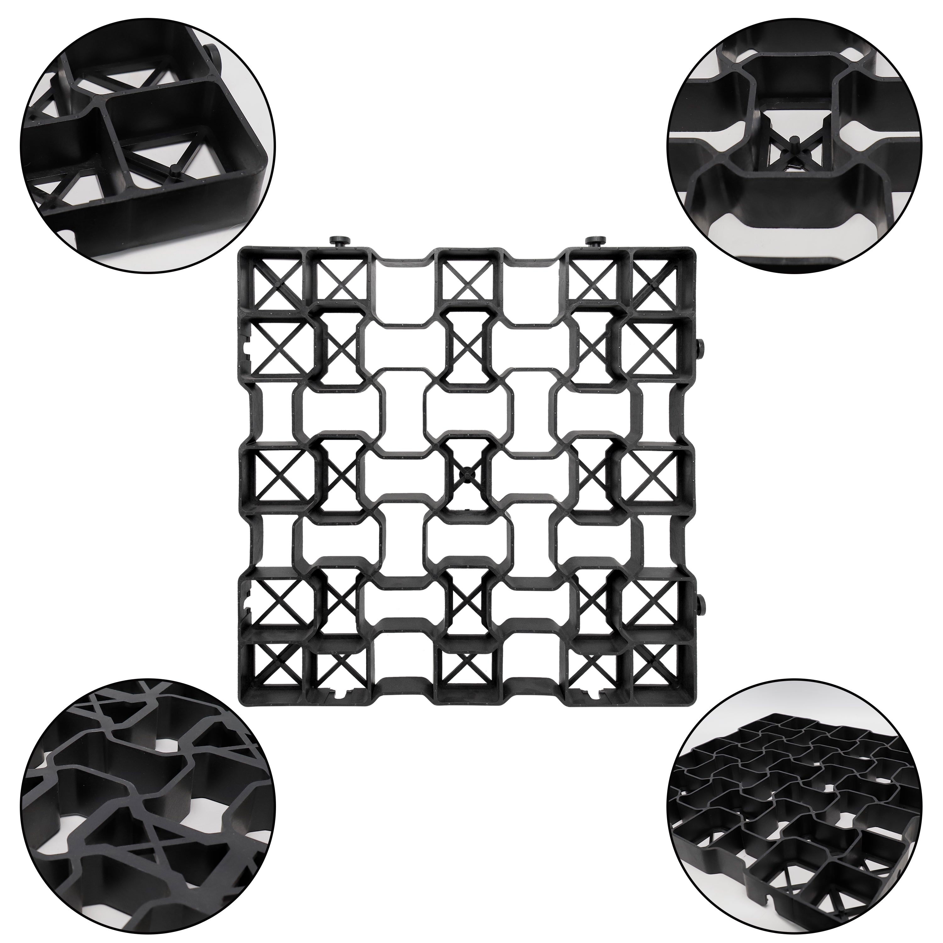 4pcs Pack Durable Permeable Pavers Grass Grid 20