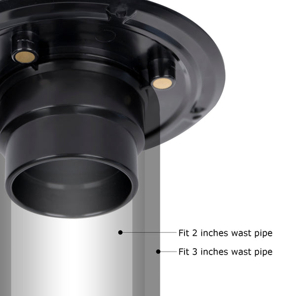 ABS Shower Drain Base for 2" Outlet Linear Floor Drain with Rubber Gasket