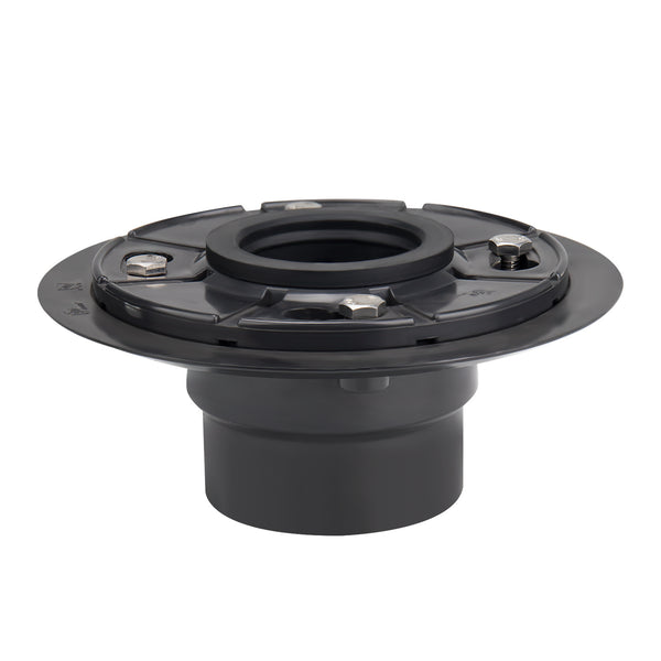 ABS Shower Drain Base for 2" Outlet Linear Floor Drain with Rubber Gasket