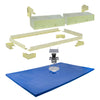 48X32" ABS Material Curbless Ready to Tile Shower Pan Kit with Center Drain for Bathroom