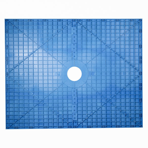 2 pcs Interlocking Curbless Shower Pan 60" x 48" Ready to Tile and Cut-to-Fit
