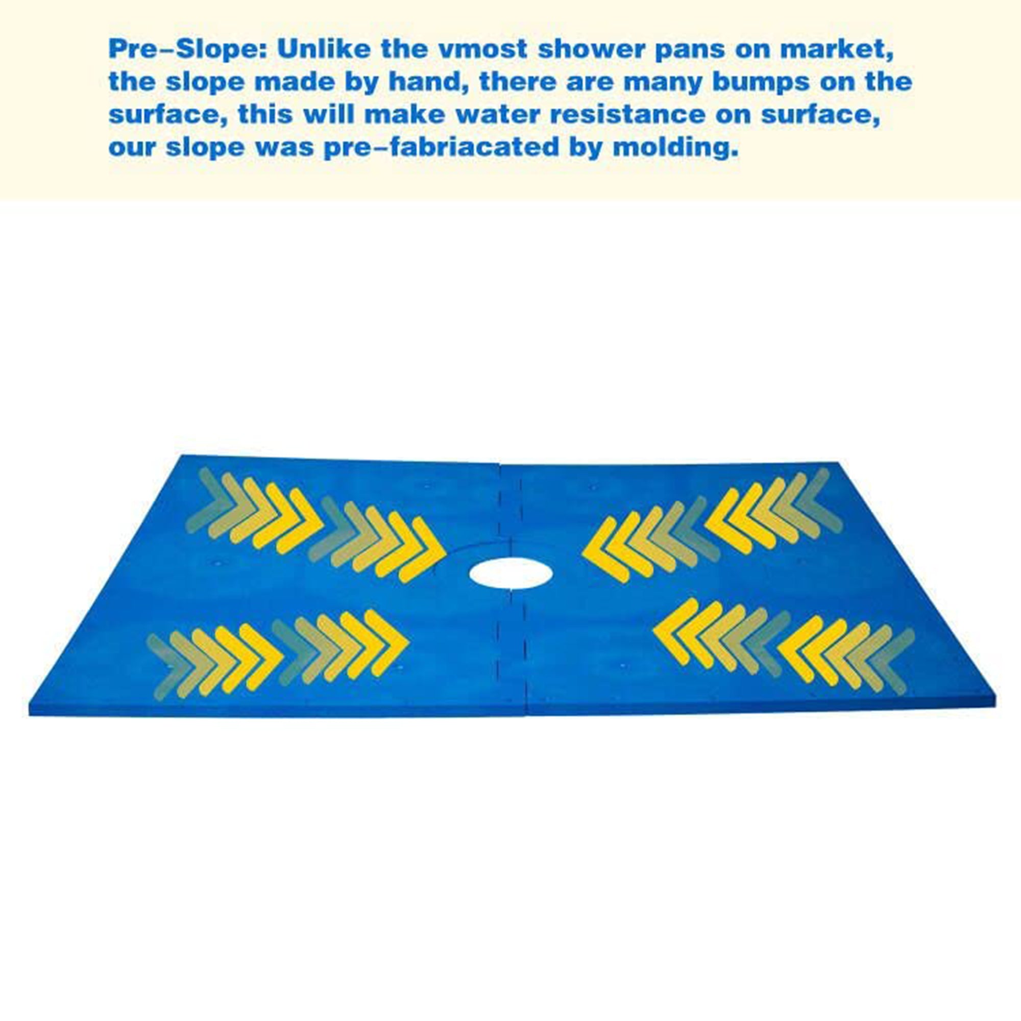 2 pcs Interlocking Curbless Shower Pan 60