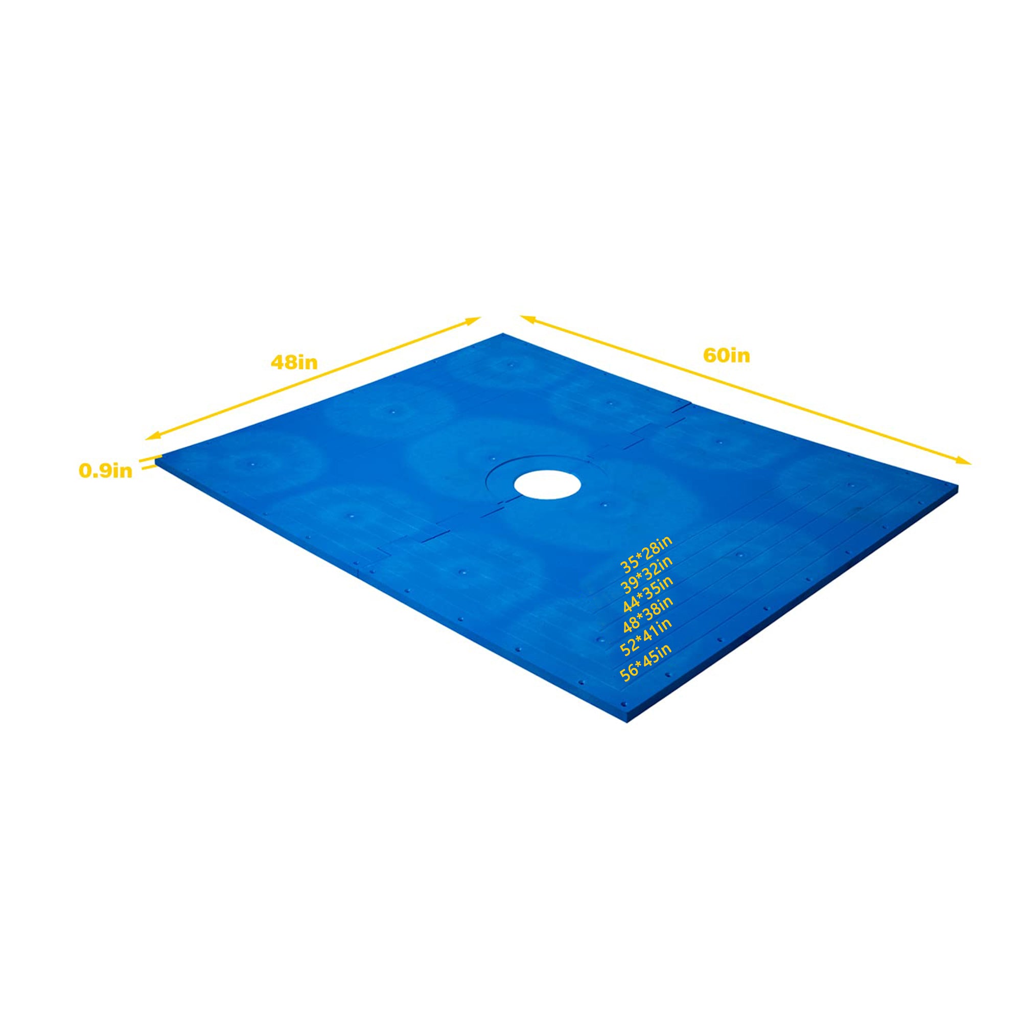 2 pcs Interlocking Curbless Shower Pan 60