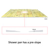 48"x48" EPS Shower Pan Kit with Center Drain – Waterproof Shower Base with Curb, Quick-Lock Assembly, 3 Drain Finishes