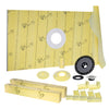 60"x36" Quick-Lock Tile-Over Shower Pan Kit – Waterproof Shower Base with Center Drain, Walk-In Design for Easy Installation