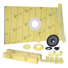 60"x36" Quick-Lock Tile-Over Shower Pan Kit – Waterproof Shower Base with Center Drain, Walk-In Design for Easy Installation