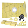 60"x36" Quick-Lock Tile-Over Shower Pan Kit – Waterproof Shower Base with Center Drain, Walk-In Design for Easy Installation