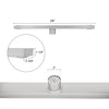 24 Inch Linear Shower Floor Drain and Drain Base with Rubber Gasket